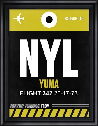 Framed NYL Yuma Luggage Tag II Print