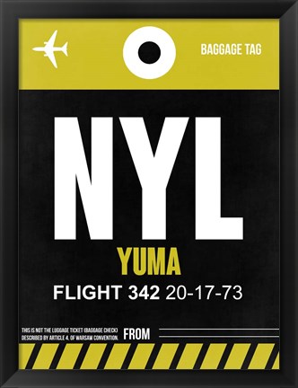 Framed NYL Yuma Luggage Tag II Print