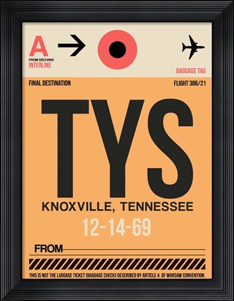 Framed TYS Knoxville Luggage Tag I Print