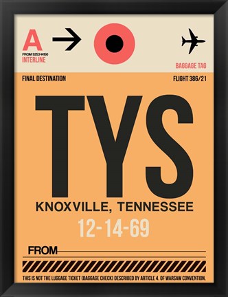 Framed TYS Knoxville Luggage Tag I Print