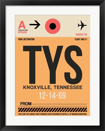 Framed TYS Knoxville Luggage Tag I Print