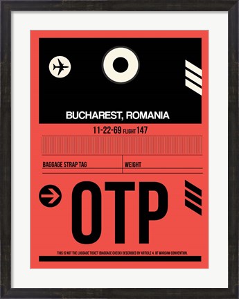 Framed OTP Bucharest Luggage Tag I Print