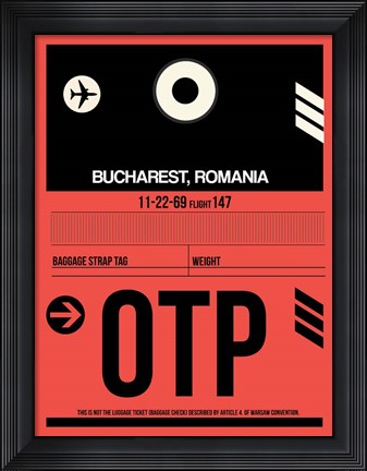 Framed OTP Bucharest Luggage Tag I Print