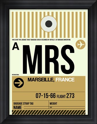Framed MRS Marseille Luggage Tag I Print