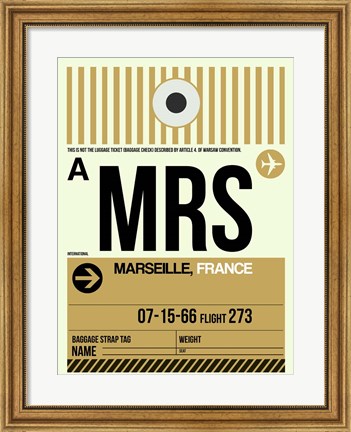 Framed MRS Marseille Luggage Tag I Print