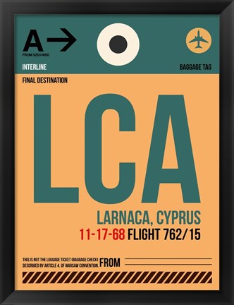 Framed LCA Cyprus Luggage Tag I Print