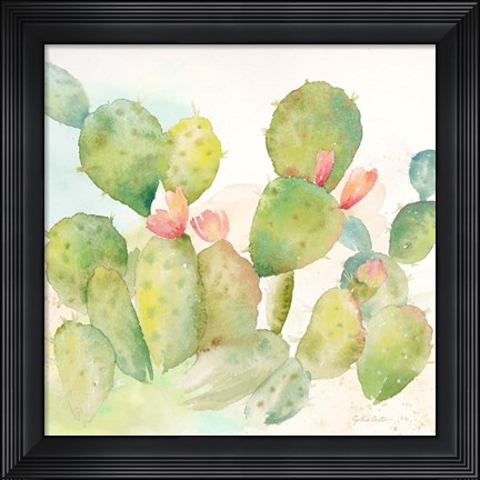 Framed Cactus Garden I Print
