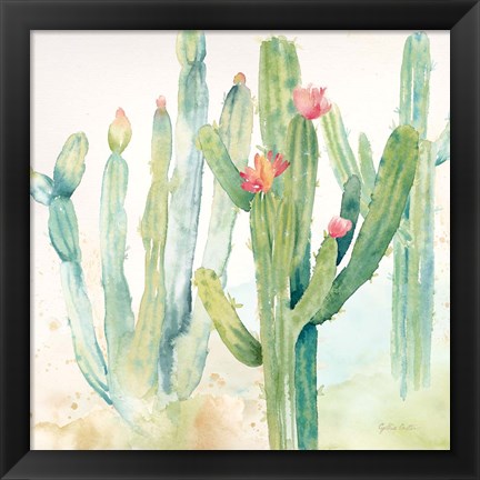 Framed Cactus Garden II Print