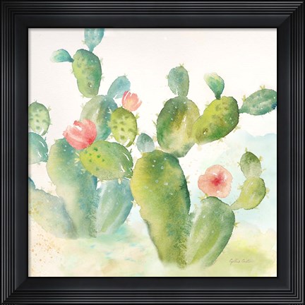 Framed Cactus Garden III Print