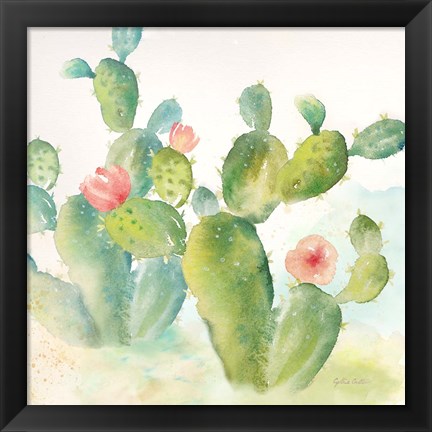 Framed Cactus Garden III Print