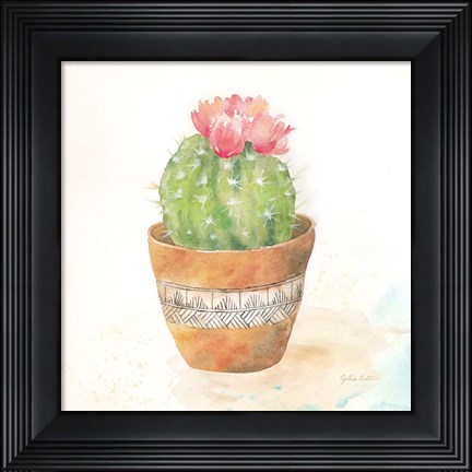 Framed Cactus Pots IV Print