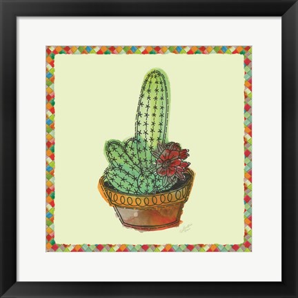 Framed Rainbow Cactus III Print