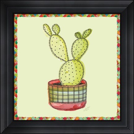 Framed Rainbow Cactus IV Print