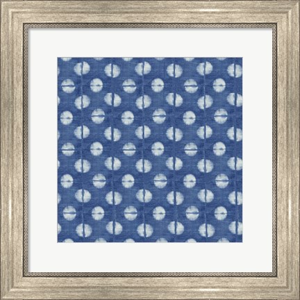 Framed Blue Shibori II Print