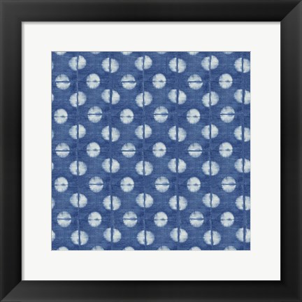 Framed Blue Shibori II Print