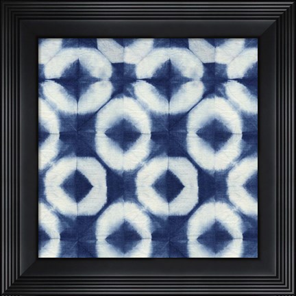 Framed Blue Shibori III Print