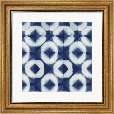 Framed Blue Shibori III Print