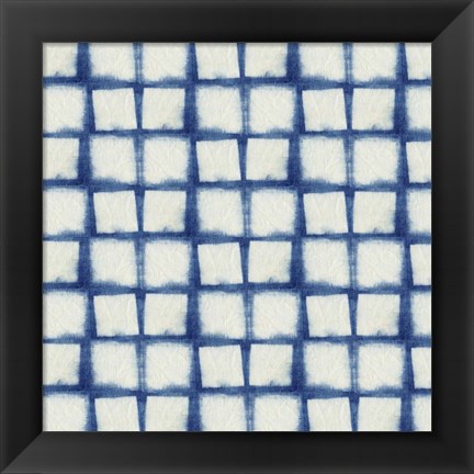 Framed Blue Shibori IV Print