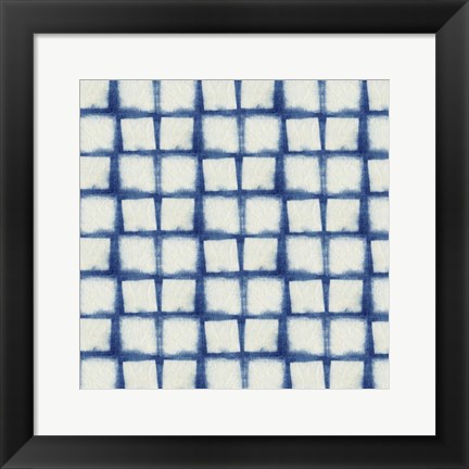 Framed Blue Shibori IV Print