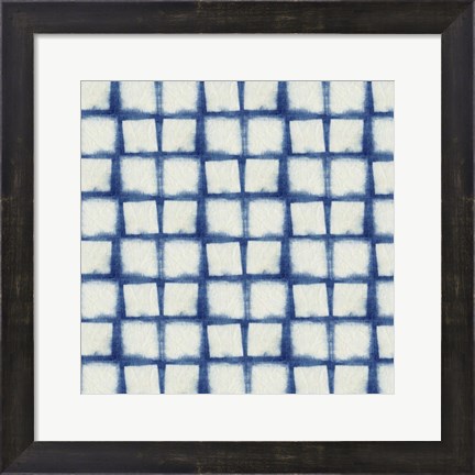 Framed Blue Shibori IV Print