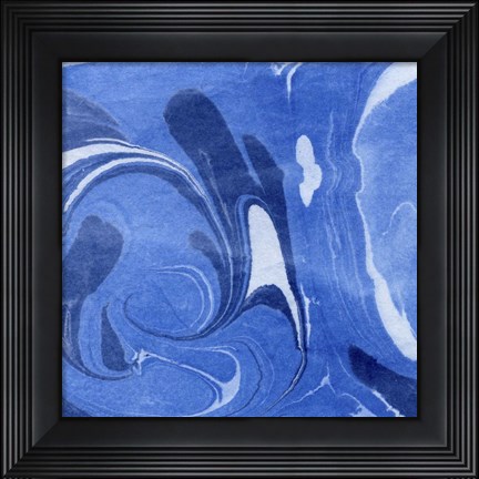 Framed Blue Marble Quad I Print
