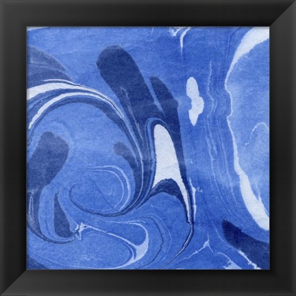 Framed Blue Marble Quad I Print