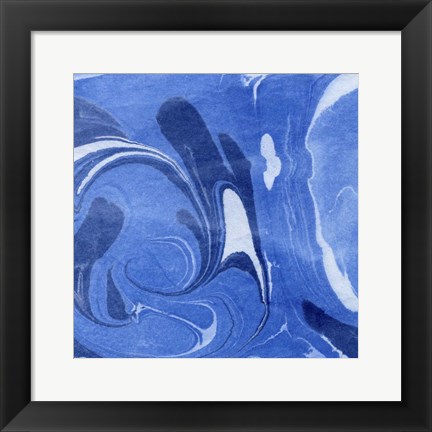 Framed Blue Marble Quad I Print