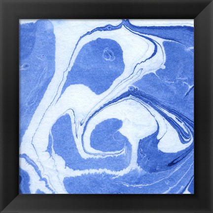 Framed Blue Marble Quad II Print