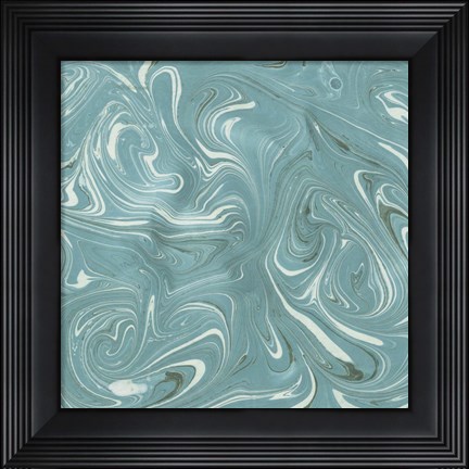 Framed Turquoise Marble II Print