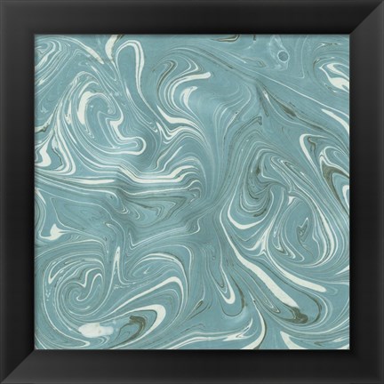 Framed Turquoise Marble II Print