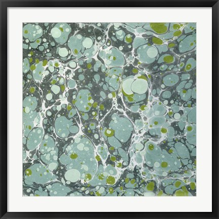 Framed Turquoise Marble III Print