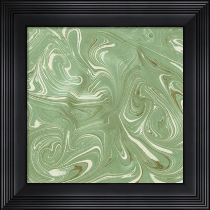 Framed Turquoise Marble V Print