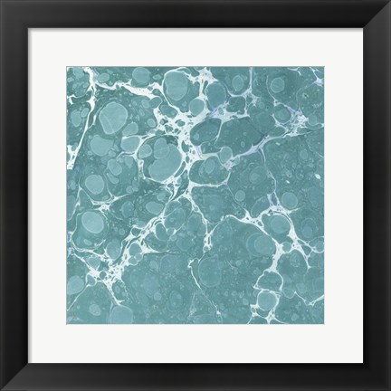 Framed Turquoise Marble VI Print