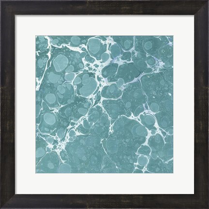 Framed Turquoise Marble VI Print