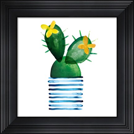 Framed Colorful Cactus I Print