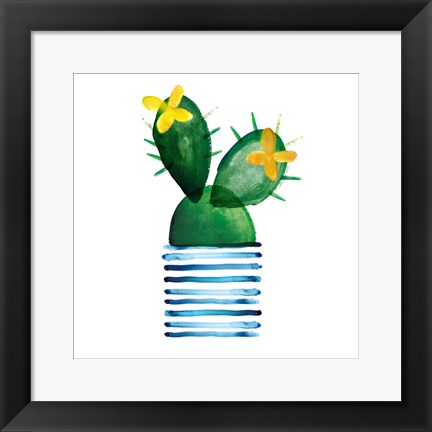 Framed Colorful Cactus I Print