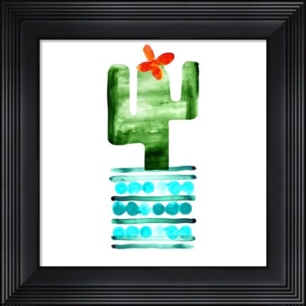 Framed Colorful Cactus II Print