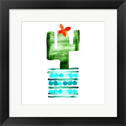 Framed Colorful Cactus II Print