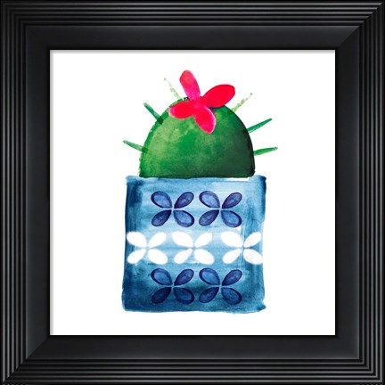 Framed Colorful Cactus IV Print
