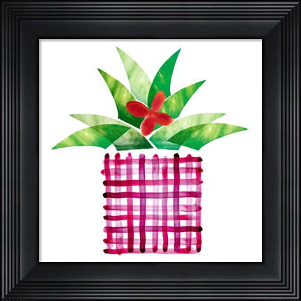 Framed Colorful Cactus V Print