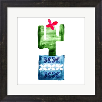 Framed Colorful Cactus VI Print