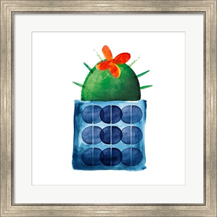 Framed Colorful Cactus VIIII Print