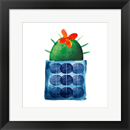 Framed Colorful Cactus VIIII Print