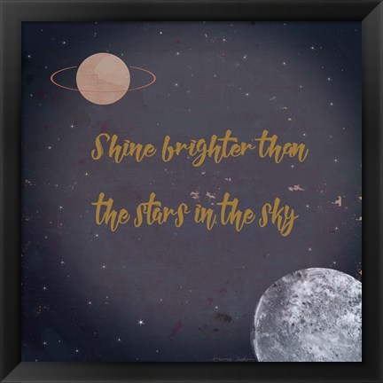 Framed Shine Brighter Print