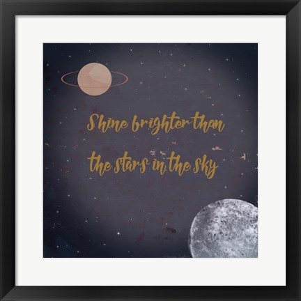 Framed Shine Brighter Print