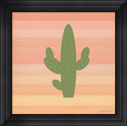 Framed Cactus Desert I Print