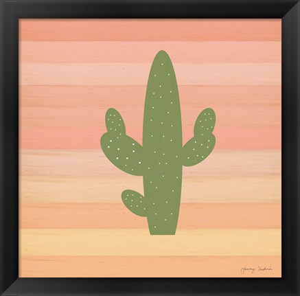 Framed Cactus Desert I Print