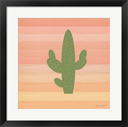 Framed Cactus Desert I Print