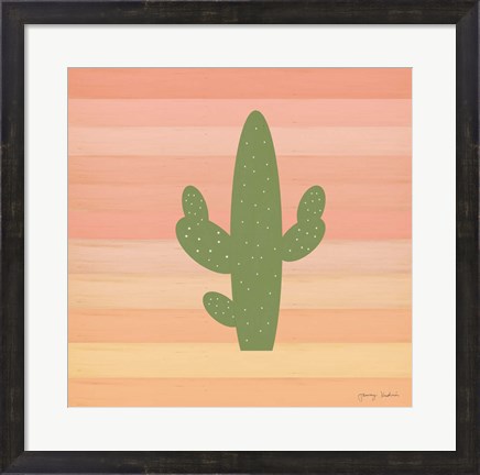Framed Cactus Desert I Print