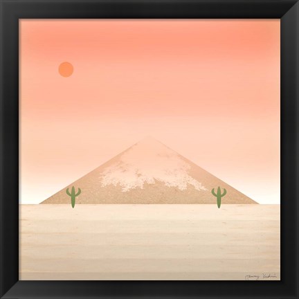 Framed Cactus Desert II Print